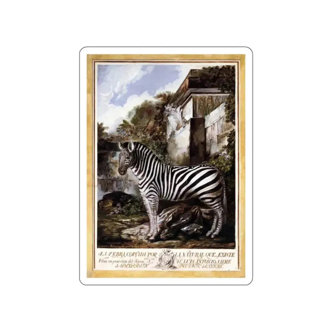 PARET Y ALCAZAR, Luis -  Zebra (Artwork) STICKER Vinyl Die-Cut Decal White Die-Cut 2 Inch - The Sticker Space