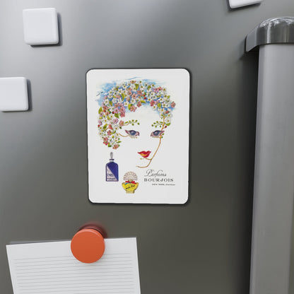 Parfums Bourjois, 1948 (Magazine Illustration) Refrigerator Magnet-The Sticker Space