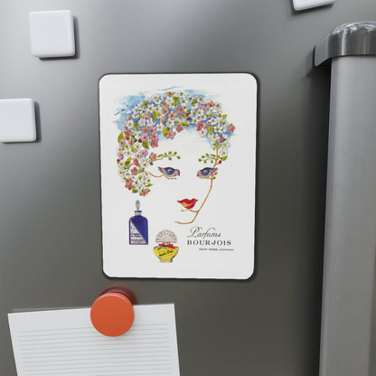 Parfums Bourjois, 1948 (Magazine Illustration) Refrigerator Magnet-The Sticker Space