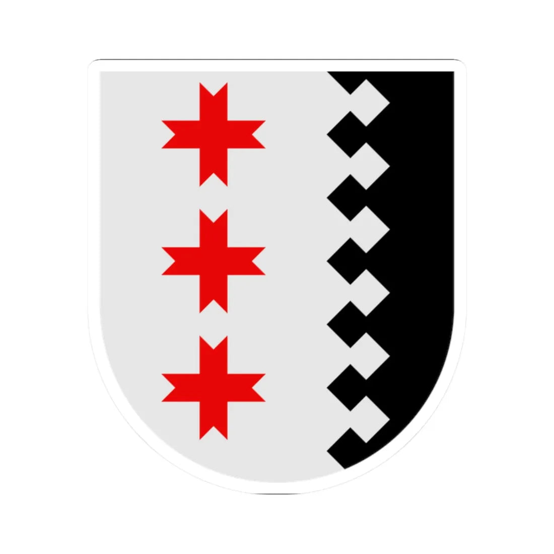 Parikkala.vaakuna (Finland) (Coat of Arms) STICKER Vinyl Kiss-Cut Decal 2 Inch White - The Sticker Space