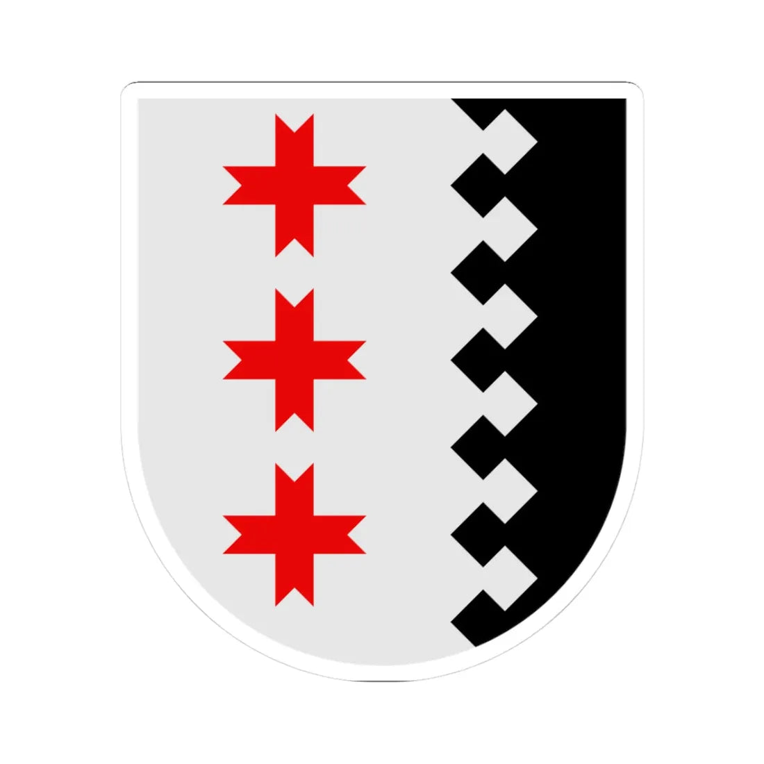 Parikkala.vaakuna (Finland) (Coat of Arms) STICKER Vinyl Kiss-Cut Decal 3 Inch White - The Sticker Space