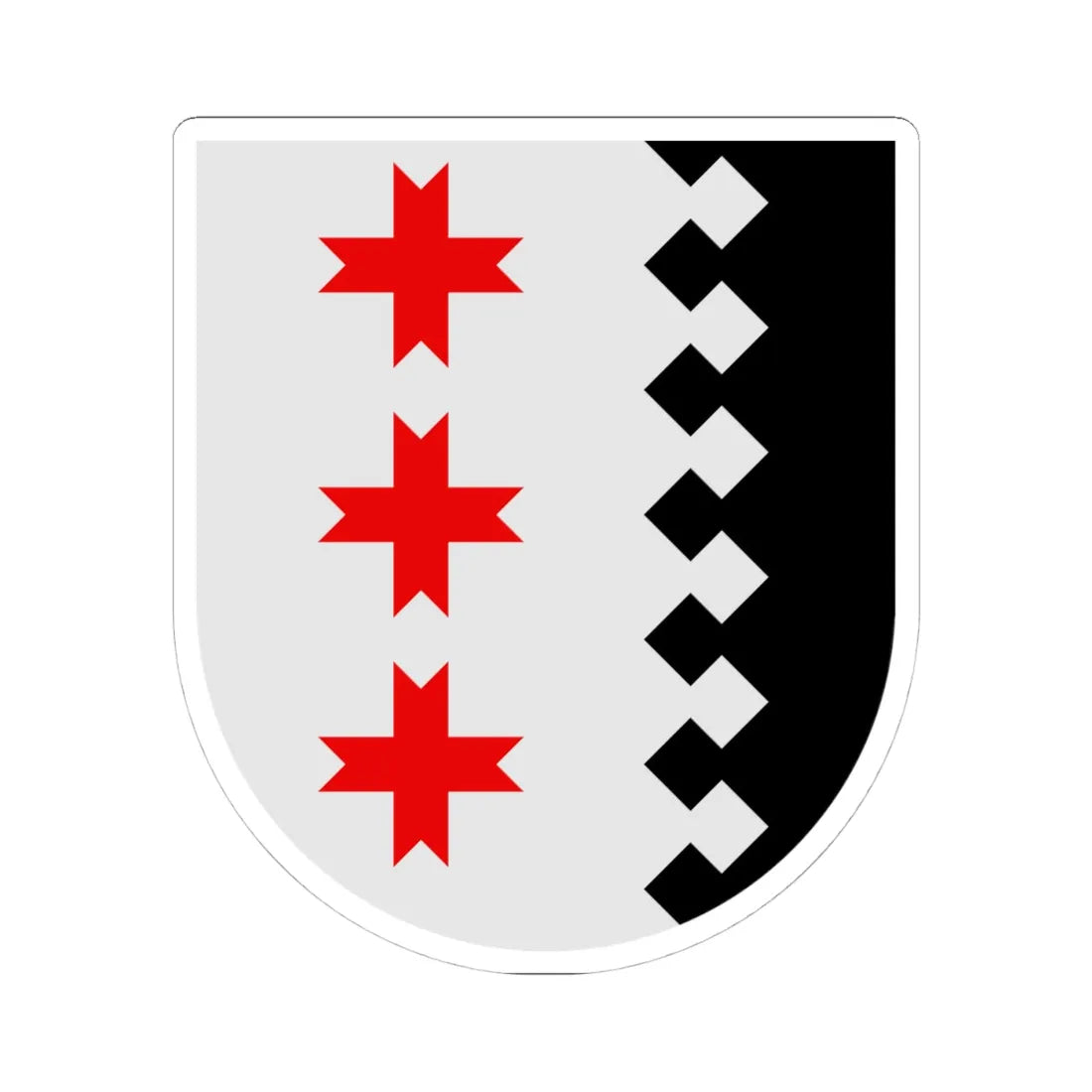 Parikkala.vaakuna (Finland) (Coat of Arms) STICKER Vinyl Kiss-Cut Decal 4 Inch White - The Sticker Space