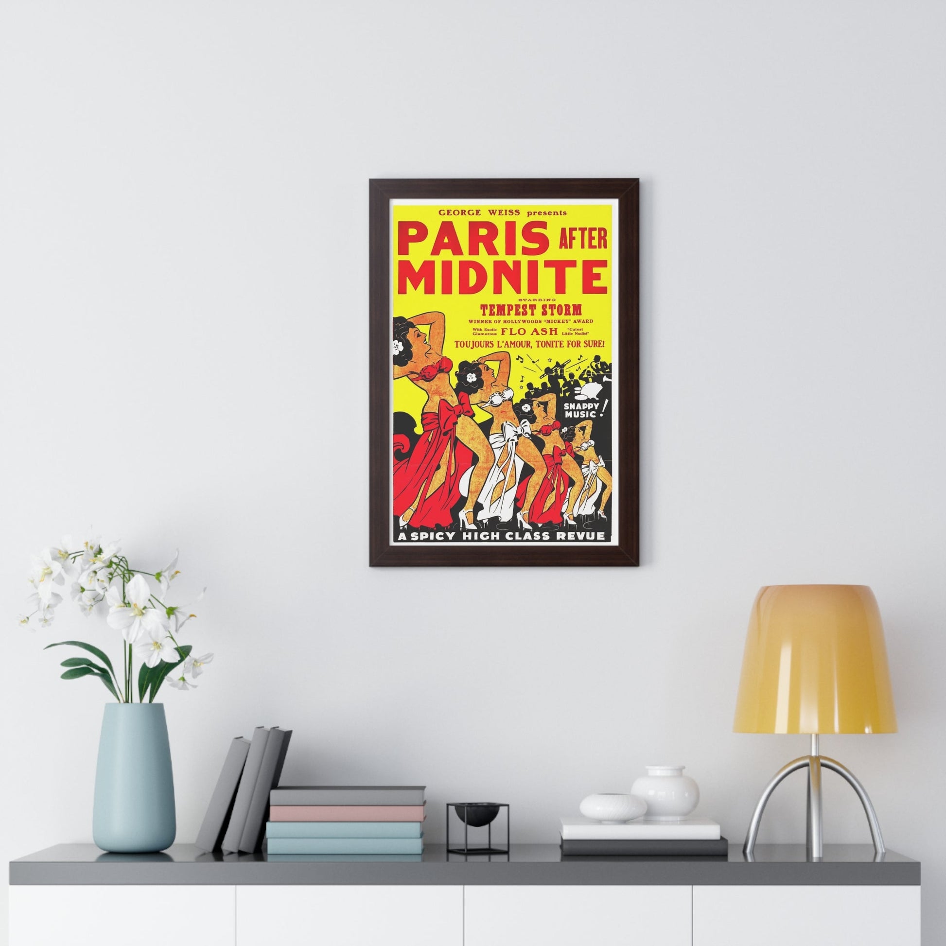 PARIS AFTER MIDNITE 1951 - Framed Movie Poster-The Sticker Space