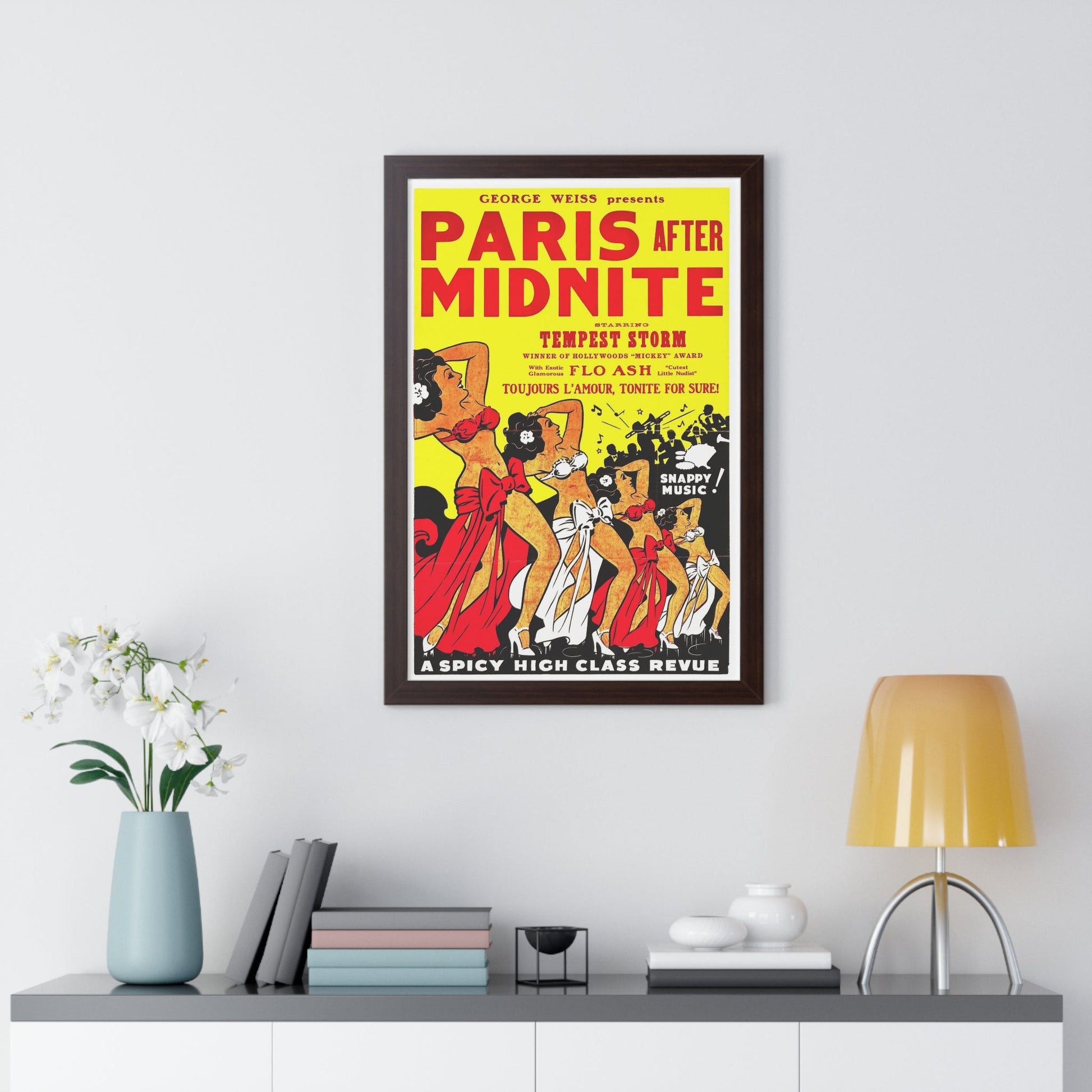 PARIS AFTER MIDNITE 1951 - Framed Movie Poster-The Sticker Space