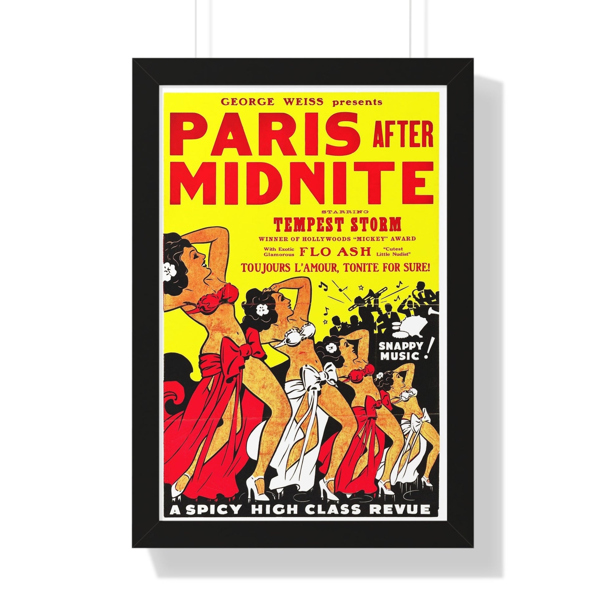 PARIS AFTER MIDNITE 1951 - Framed Movie Poster-16″ x 24″-The Sticker Space