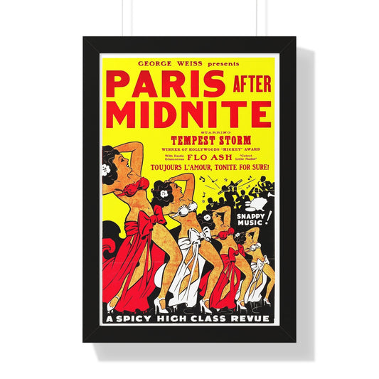 PARIS AFTER MIDNITE 1951 - Framed Movie Poster-16″ x 24″-The Sticker Space