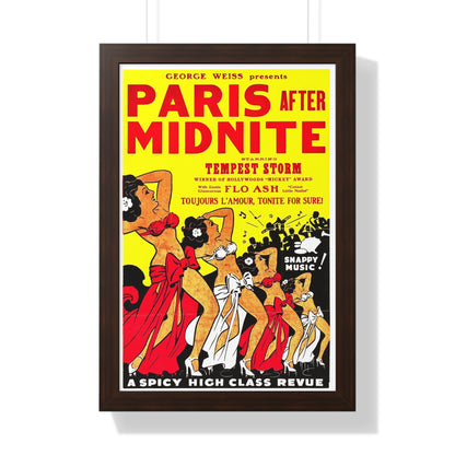 PARIS AFTER MIDNITE 1951 - Framed Movie Poster-16″ x 24″-The Sticker Space