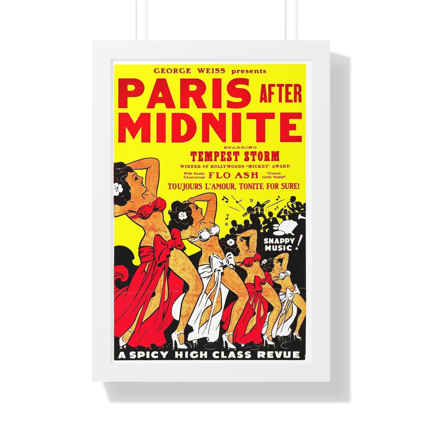 PARIS AFTER MIDNITE 1951 - Framed Movie Poster-16″ x 24″-The Sticker Space