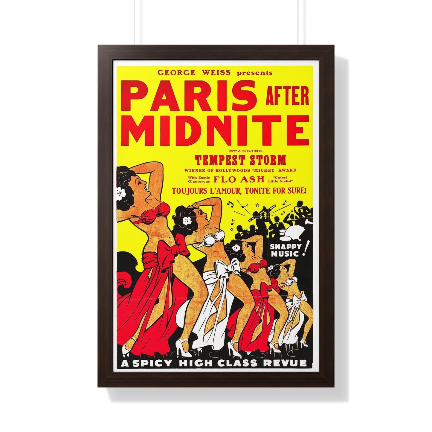 PARIS AFTER MIDNITE 1951 - Framed Movie Poster-20" x 30"-The Sticker Space