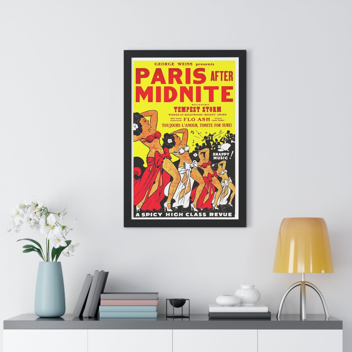 PARIS AFTER MIDNITE 1951 - Framed Movie Poster-The Sticker Space