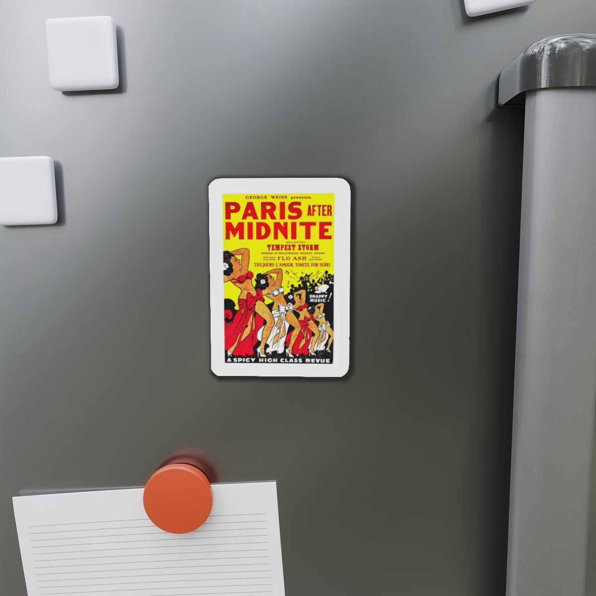 PARIS AFTER MIDNITE 1951 Movie Poster - Refrigerator Magnet-The Sticker Space