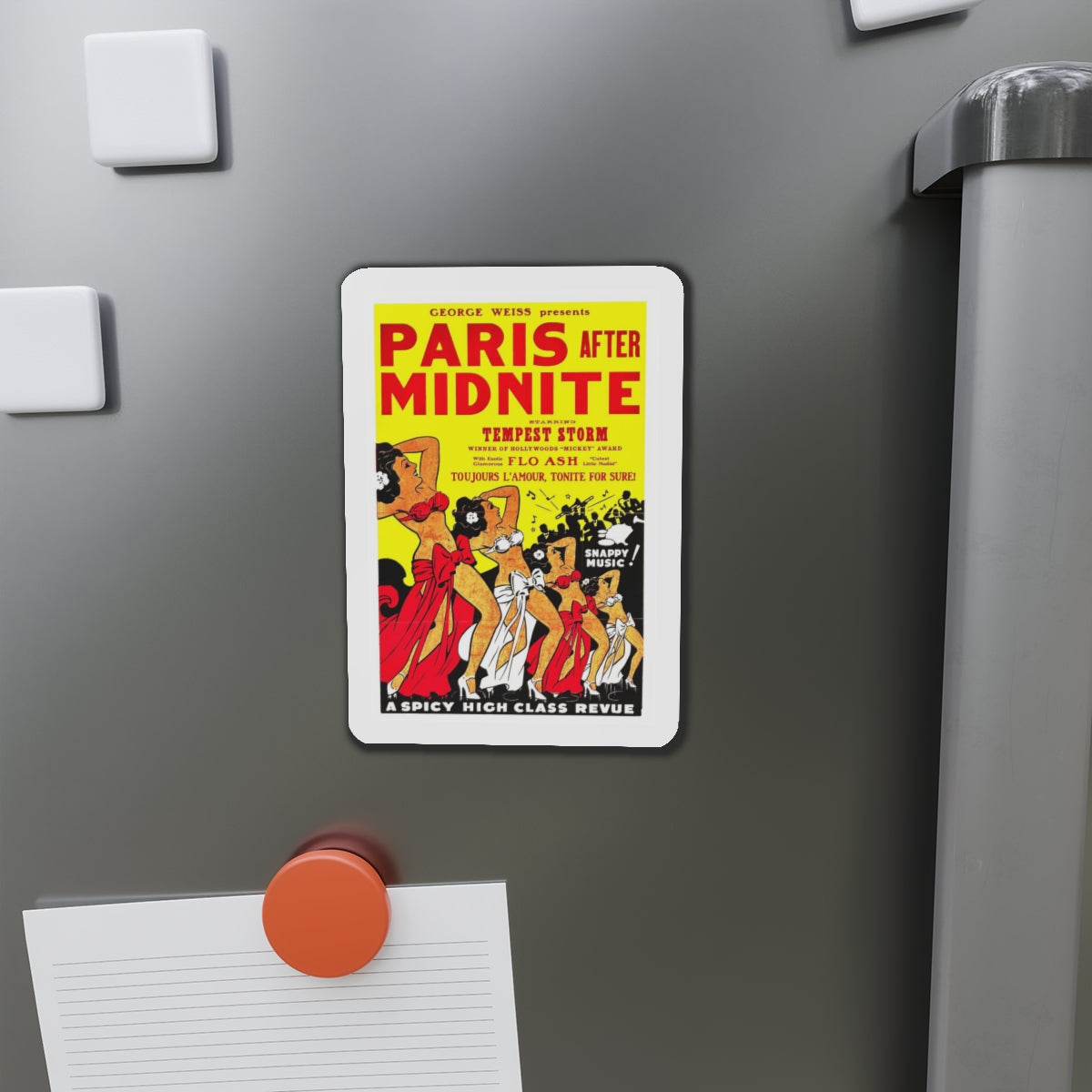 PARIS AFTER MIDNITE 1951 Movie Poster - Refrigerator Magnet-The Sticker Space