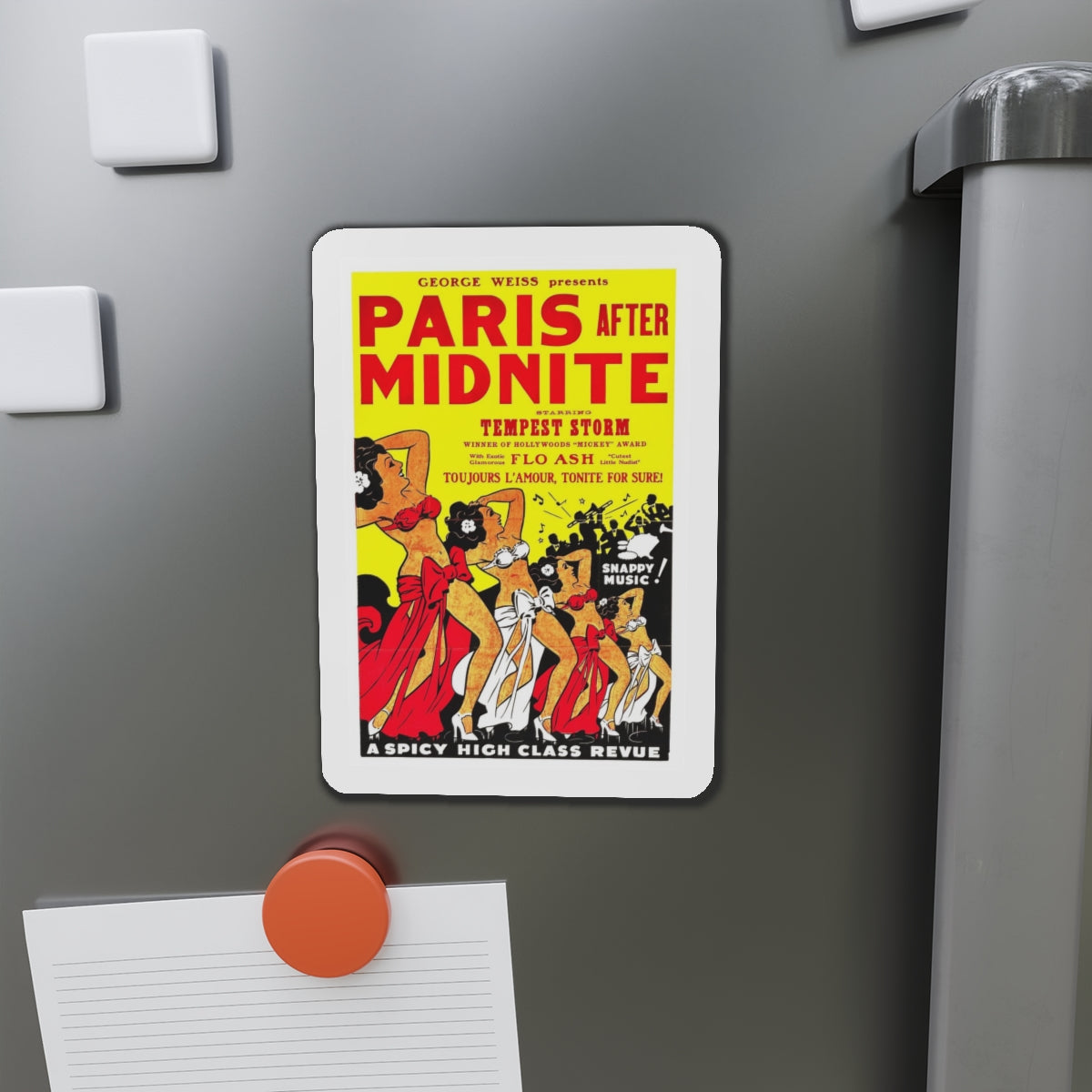 PARIS AFTER MIDNITE 1951 Movie Poster - Refrigerator Magnet-The Sticker Space