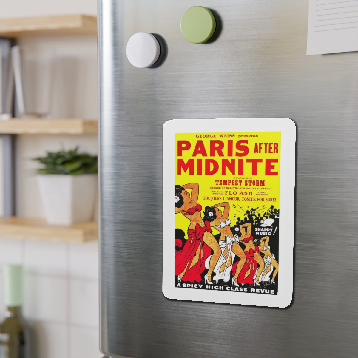 PARIS AFTER MIDNITE 1951 Movie Poster - Refrigerator Magnet-The Sticker Space