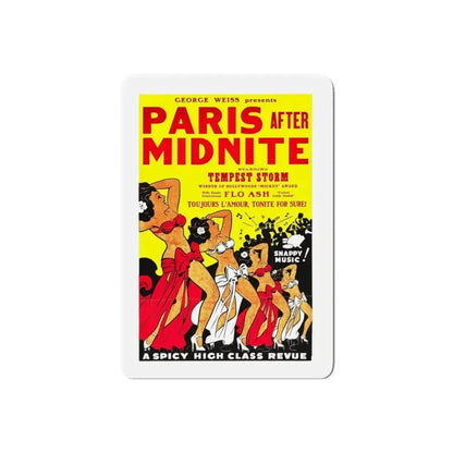 PARIS AFTER MIDNITE 1951 Movie Poster - Refrigerator Magnet 6 Inch Die-Cut - The Sticker Space