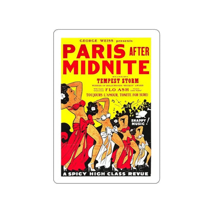 PARIS AFTER MIDNITE 1951 Movie Poster STICKER Vinyl Die-Cut Decal 5 Inch - The Sticker Space