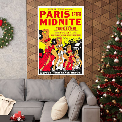 PARIS AFTER MIDNITE 1951 - Paper Movie Poster-The Sticker Space