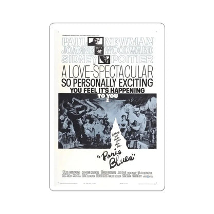 Paris Blues 1961 Movie Poster - STICKER Vinyl Kiss-Cut Decal 3 Inch White - The Sticker Space