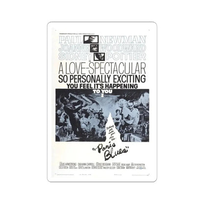 Paris Blues 1961 Movie Poster - STICKER Vinyl Kiss-Cut Decal 6 Inch White - The Sticker Space
