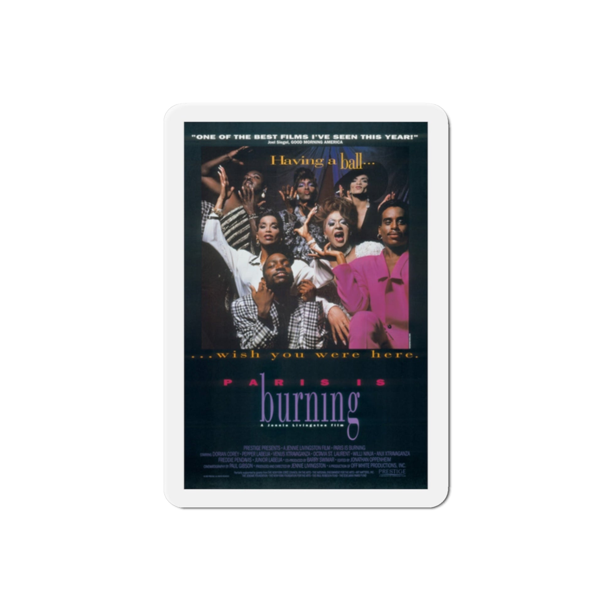 Paris is Burning 1991 Movie Poster Die-Cut Magnet-2" x 2"-The Sticker Space