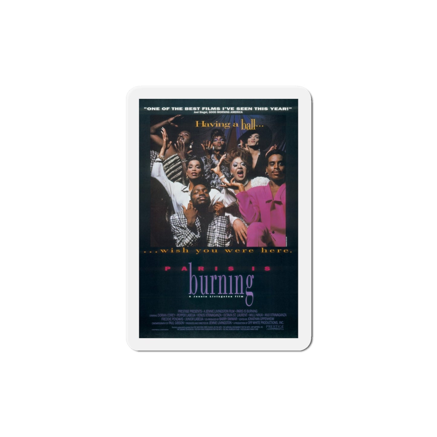 Paris is Burning 1991 Movie Poster Die-Cut Magnet-5" x 5"-The Sticker Space