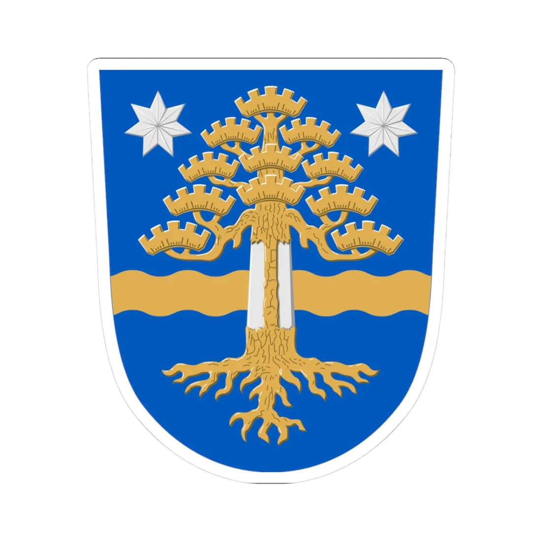 Parkano.vaakuna (Finland) (Coat of Arms) STICKER Vinyl Kiss-Cut Decal 3 Inch White - The Sticker Space