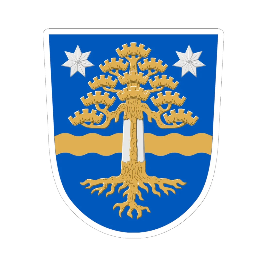 Parkano.vaakuna (Finland) (Coat of Arms) STICKER Vinyl Kiss-Cut Decal 6 Inch White - The Sticker Space