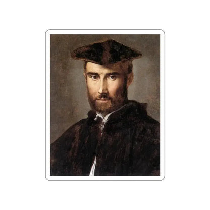 PARMIGIANINO - Portrait of a Man (Artwork) STICKER Vinyl Die-Cut Decal White Die-Cut 5 Inch - The Sticker Space