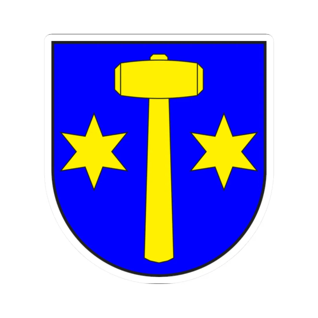 Parpan wappen (Switzerland) (Coat of Arms) STICKER Vinyl Kiss-Cut Decal 2 Inch White - The Sticker Space