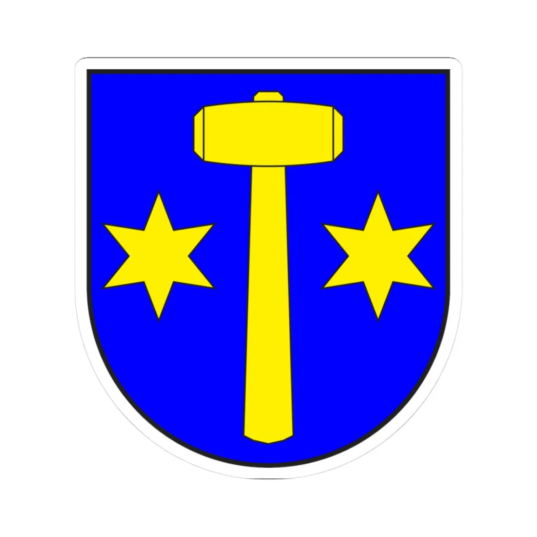 Parpan wappen (Switzerland) (Coat of Arms) STICKER Vinyl Kiss-Cut Decal 3 Inch White - The Sticker Space