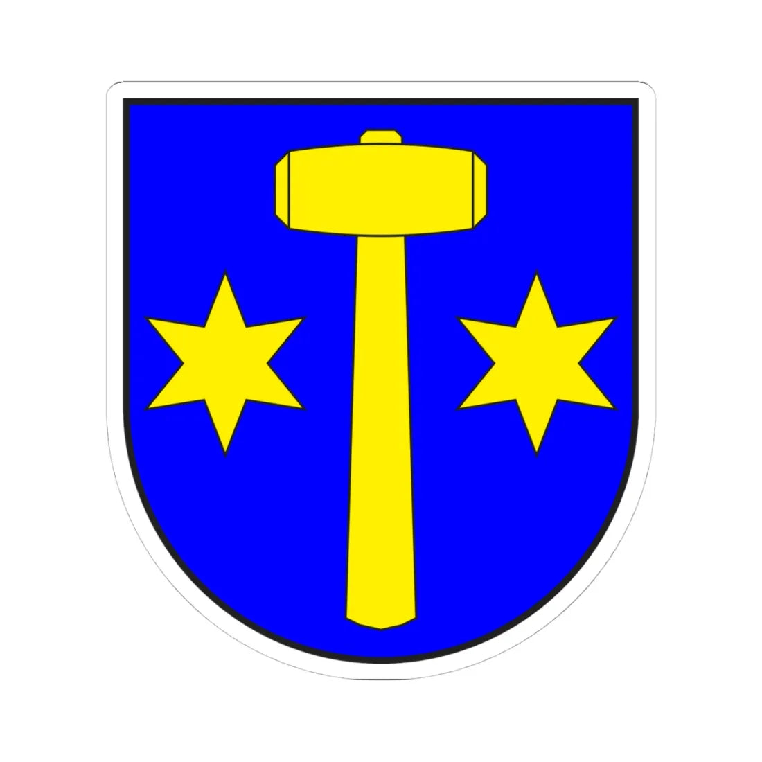 Parpan wappen (Switzerland) (Coat of Arms) STICKER Vinyl Kiss-Cut Decal 4 Inch White - The Sticker Space