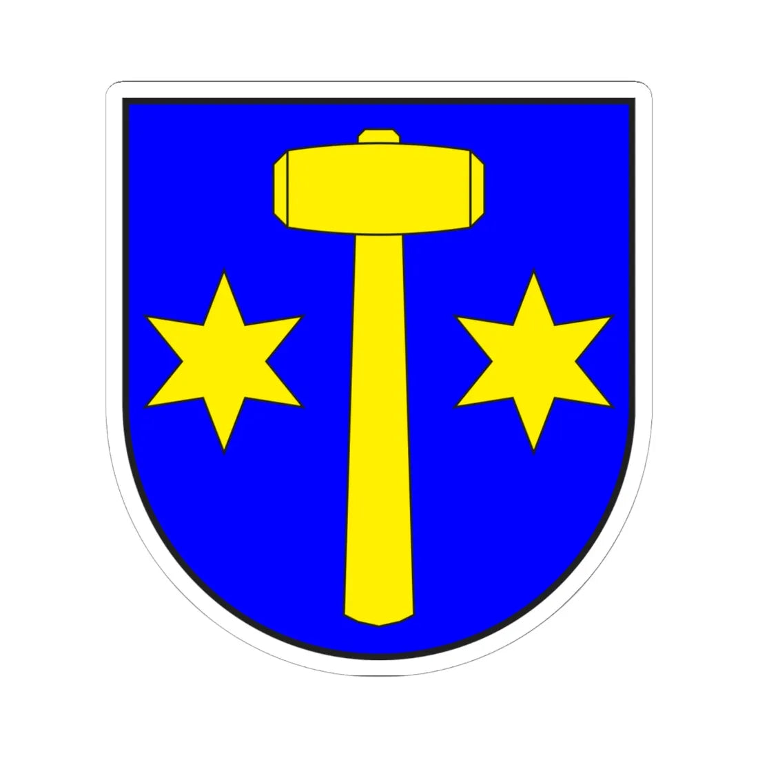 Parpan wappen (Switzerland) (Coat of Arms) STICKER Vinyl Kiss-Cut Decal 6 Inch White - The Sticker Space