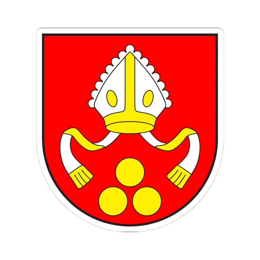 Parsonz wappen (Switzerland) (Coat of Arms) STICKER Vinyl Kiss-Cut Decal 4 Inch White - The Sticker Space