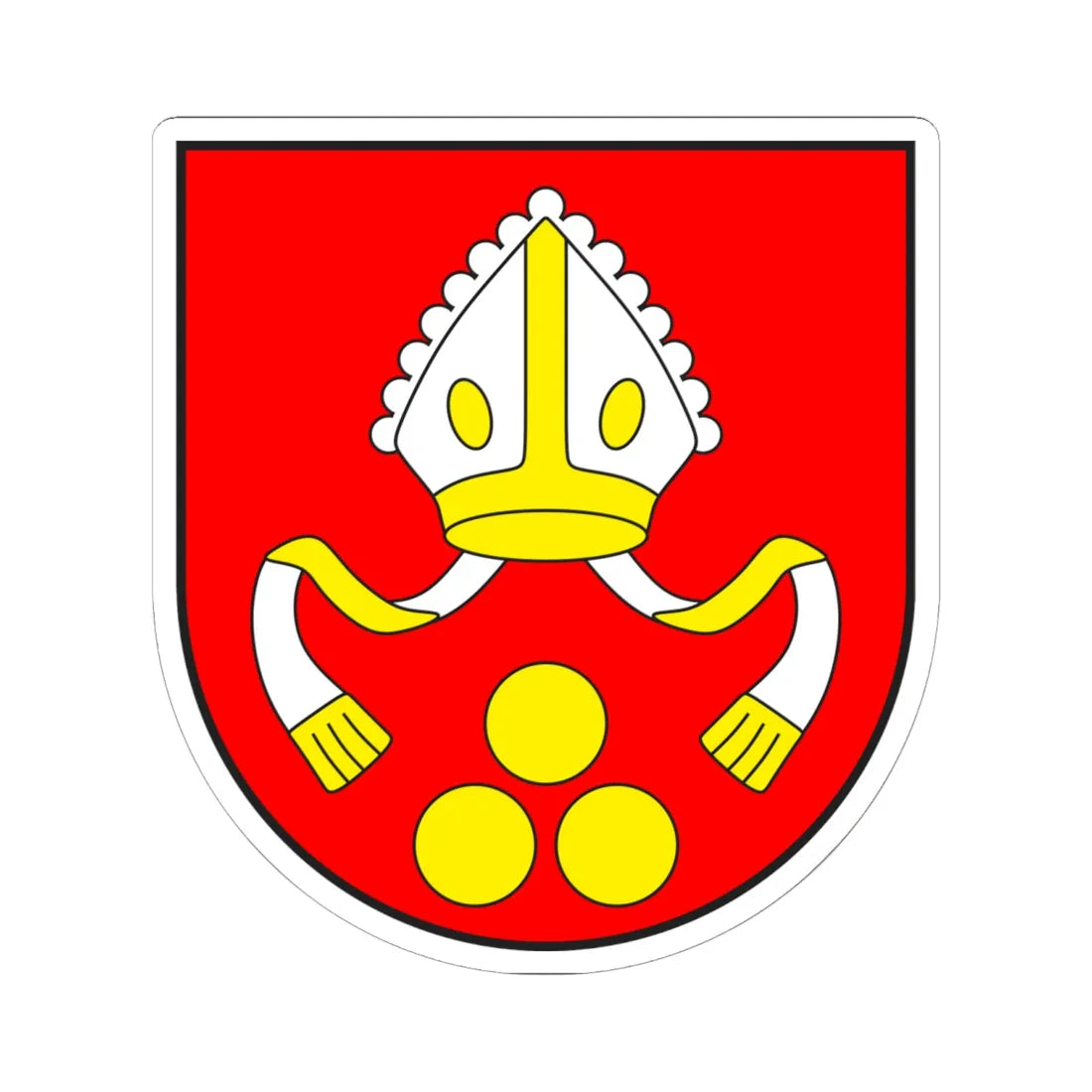 Parsonz wappen (Switzerland) (Coat of Arms) STICKER Vinyl Kiss-Cut Decal 6 Inch White - The Sticker Space