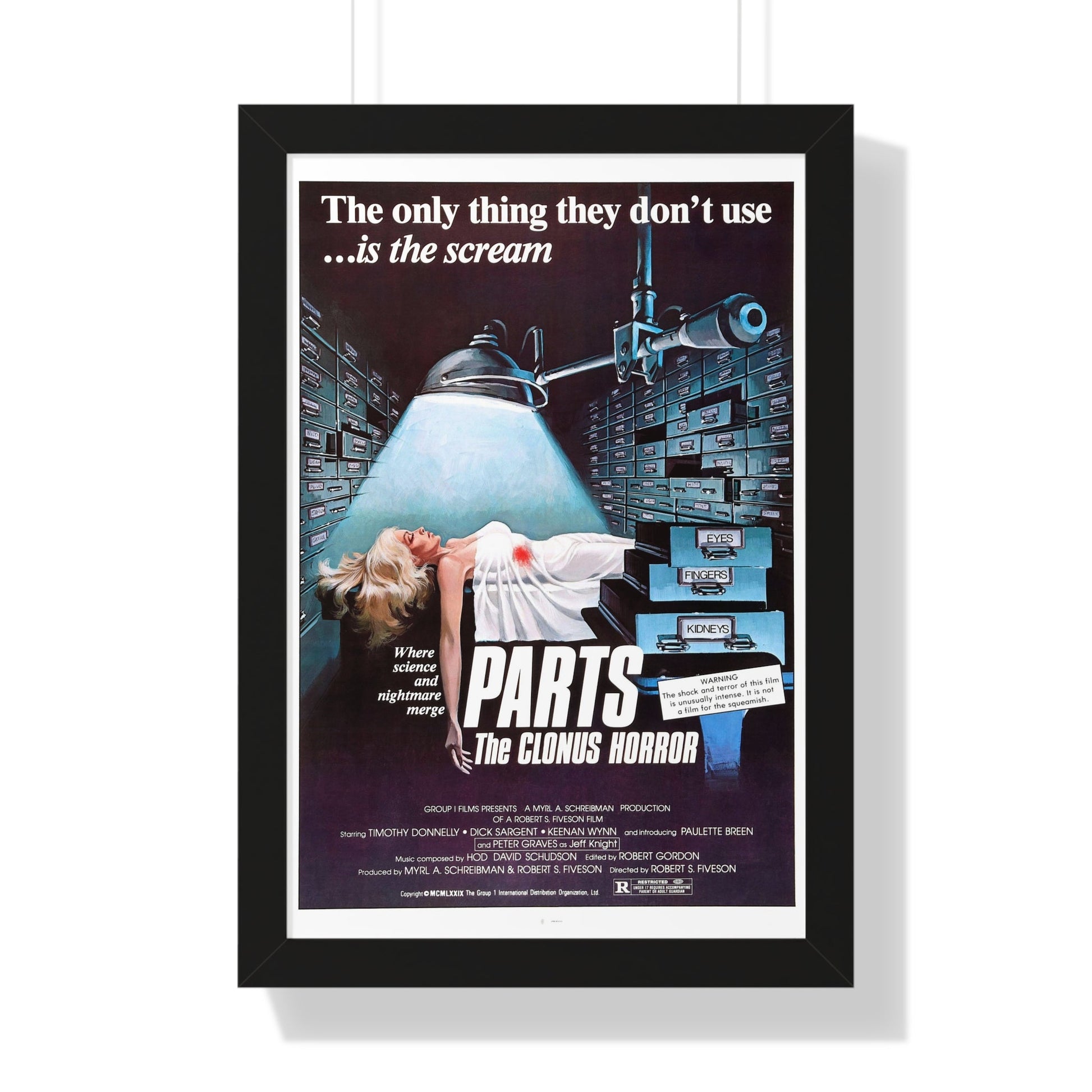 PARTS THE CLONUS HORROR 1979 - Framed Movie Poster-16″ x 24″-The Sticker Space