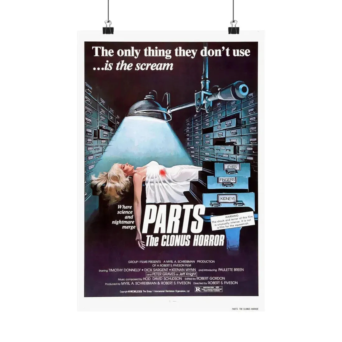 PARTS THE CLONUS HORROR 1979 - Paper Movie Poster - The Sticker Space