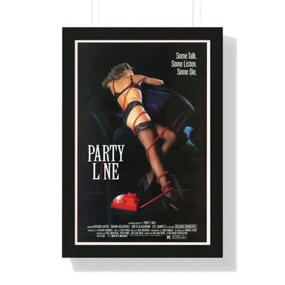 PARTY LINE 1988 - Framed Movie Poster 16″ x 24″ Black - The Sticker Space