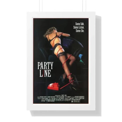 PARTY LINE 1988 - Framed Movie Poster 16″ x 24″ White - The Sticker Space