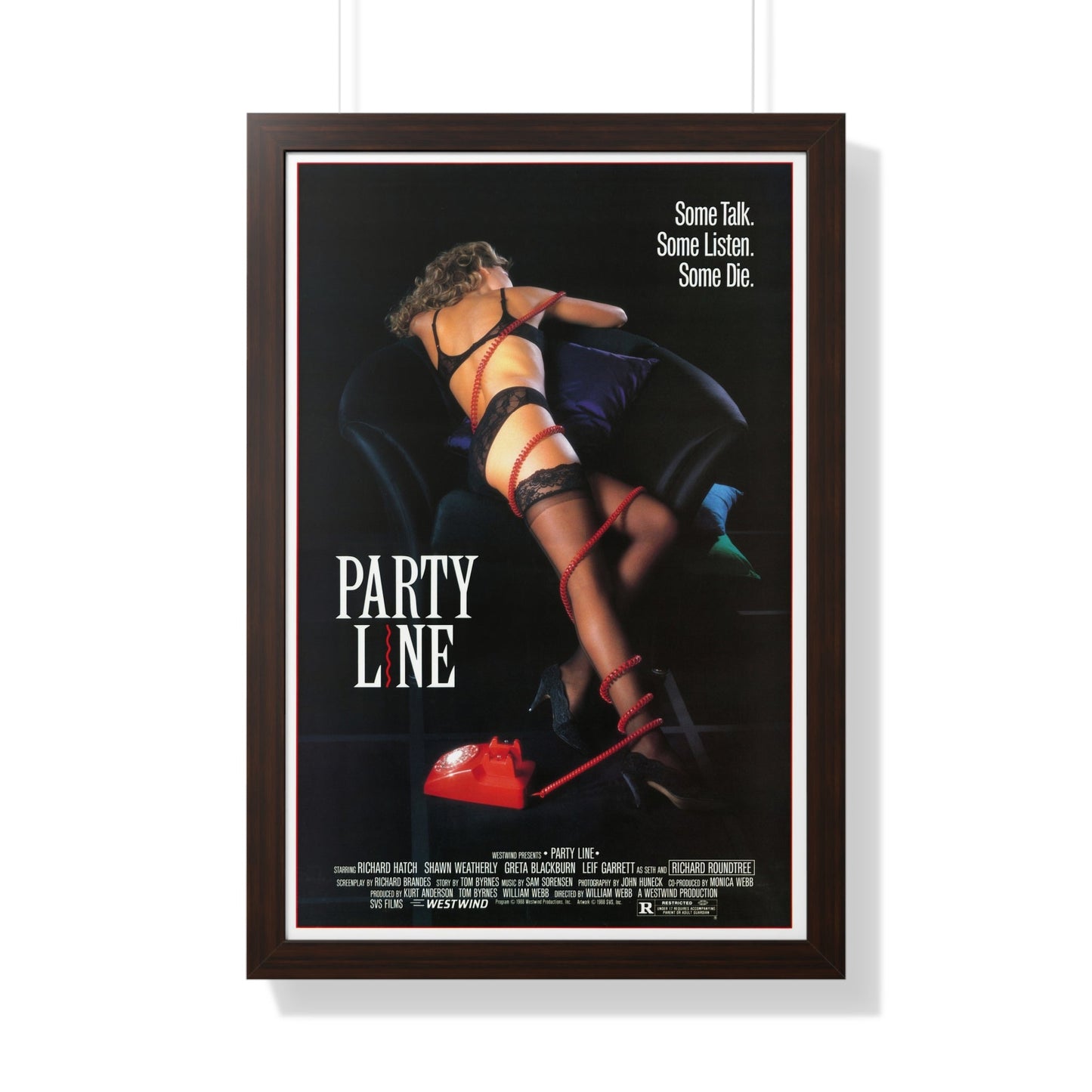 PARTY LINE 1988 - Framed Movie Poster-20" x 30"-The Sticker Space