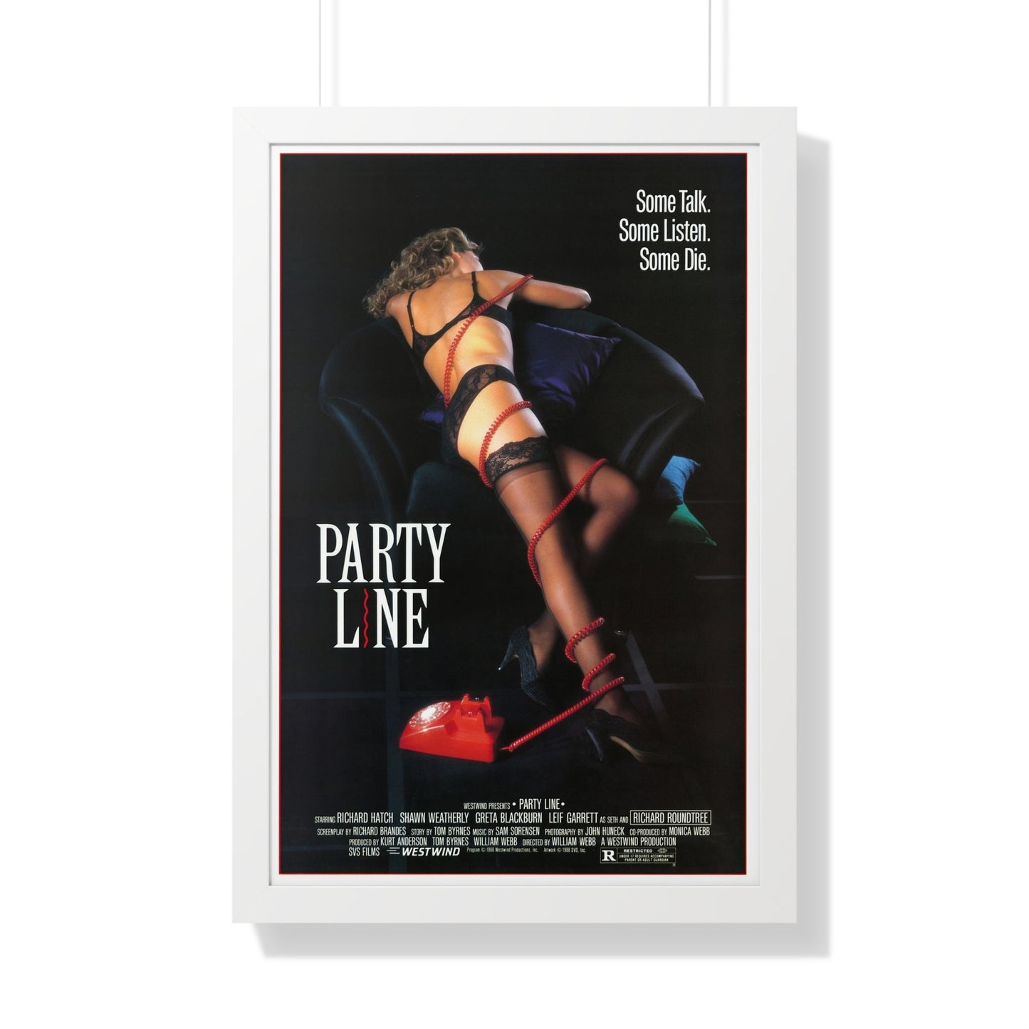 PARTY LINE 1988 - Framed Movie Poster-20" x 30"-The Sticker Space