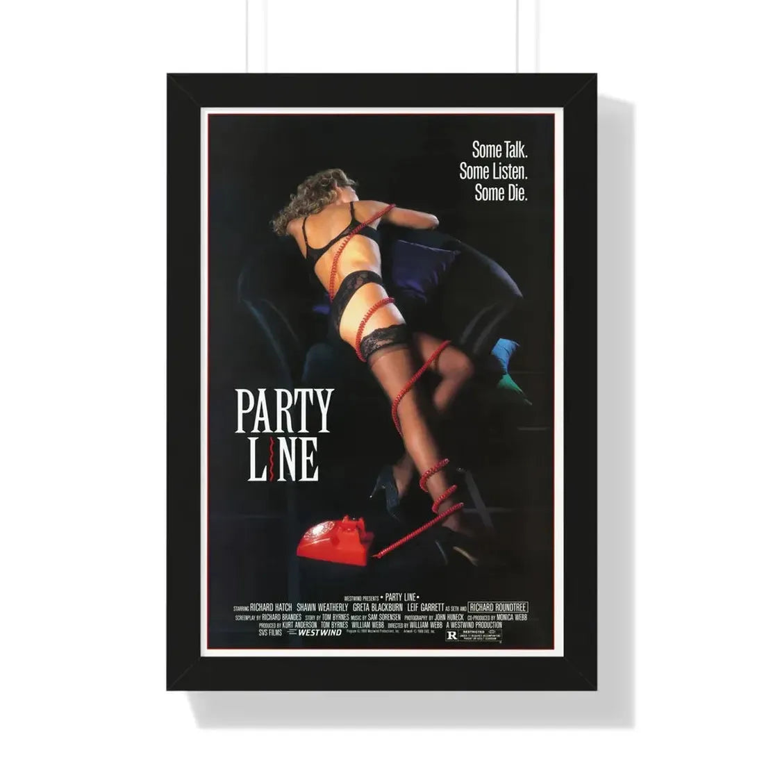 PARTY LINE 1988 - Framed Movie Poster - The Sticker Space