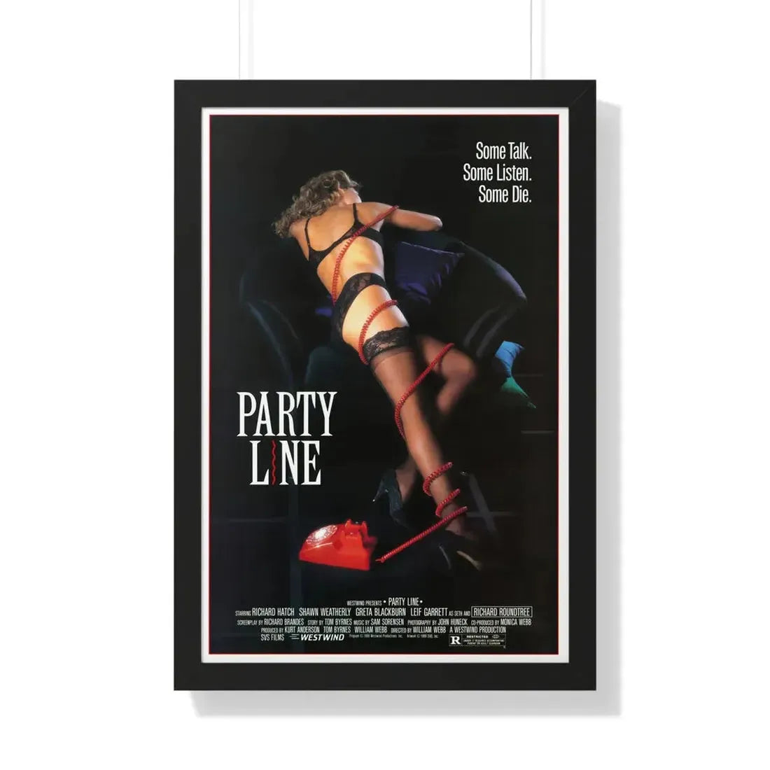 PARTY LINE 1988 - Framed Movie Poster - The Sticker Space