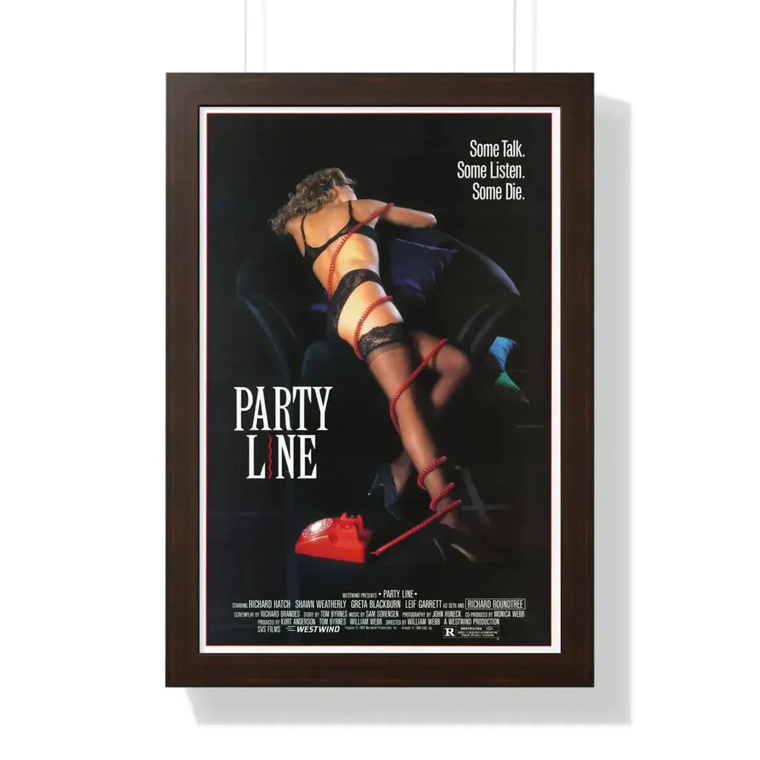 PARTY LINE 1988 - Framed Movie Poster - The Sticker Space
