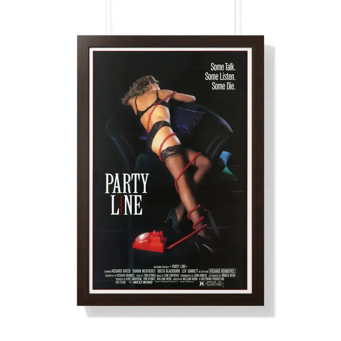 PARTY LINE 1988 - Framed Movie Poster - The Sticker Space