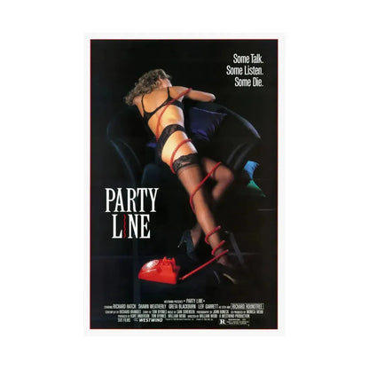 PARTY LINE 1988 - Paper Movie Poster - The Sticker Space
