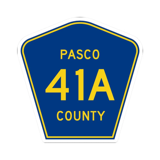 Pasco County 41A (Florida) (Road Sign) STICKER Vinyl Kiss-Cut Decal 2 Inch White - The Sticker Space