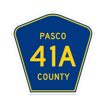 Pasco County 41A (Florida) (Road Sign) STICKER Vinyl Kiss-Cut Decal 3 Inch White - The Sticker Space