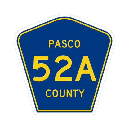 Pasco County 52A (Florida) (Road Sign) STICKER Vinyl Kiss-Cut Decal 3 Inch White - The Sticker Space