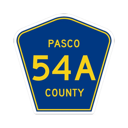 Pasco County 54A (Florida) (Road Sign) STICKER Vinyl Kiss-Cut Decal 3 Inch White - The Sticker Space