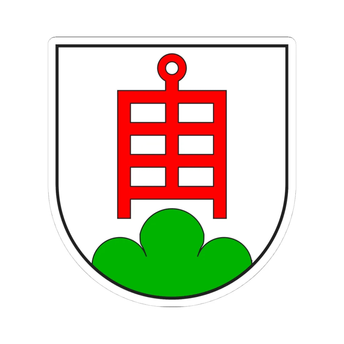 Paspels wappen (Switzerland) (Coat of Arms) STICKER Vinyl Kiss-Cut Decal 4 Inch White - The Sticker Space